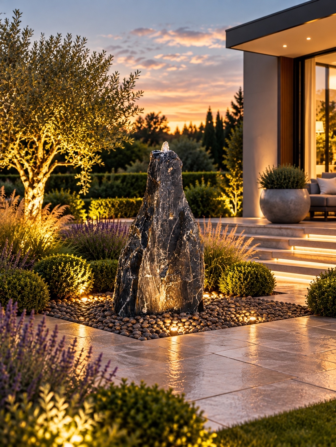 Allia Welsh Slate Monolith Water Feature | Bespoke | 152cm | Aqua Moda