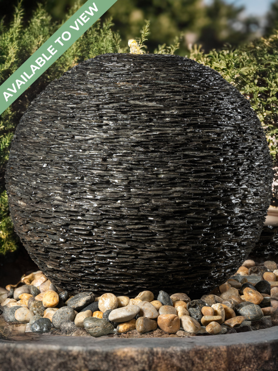 Monara Slate 70cm Cascading Sphere Water Feature