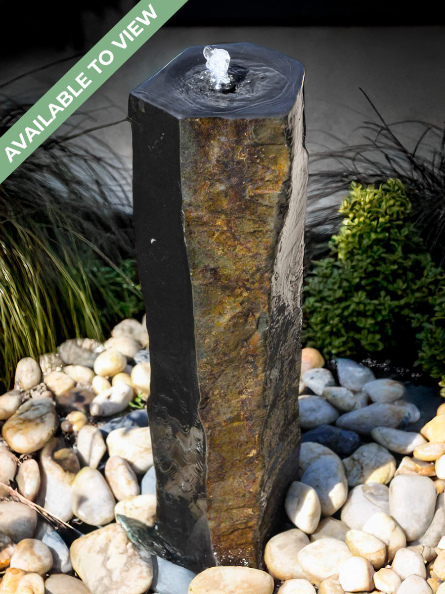 Caldera Basalt 70cm Polished Column Water Feature