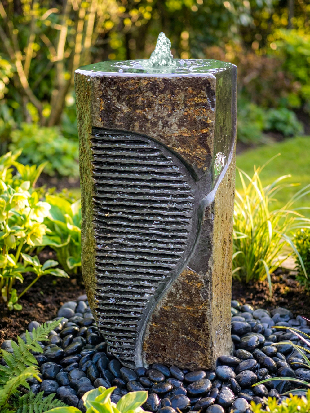 Caldera Basalt Polished / Rustic Column Water Feature