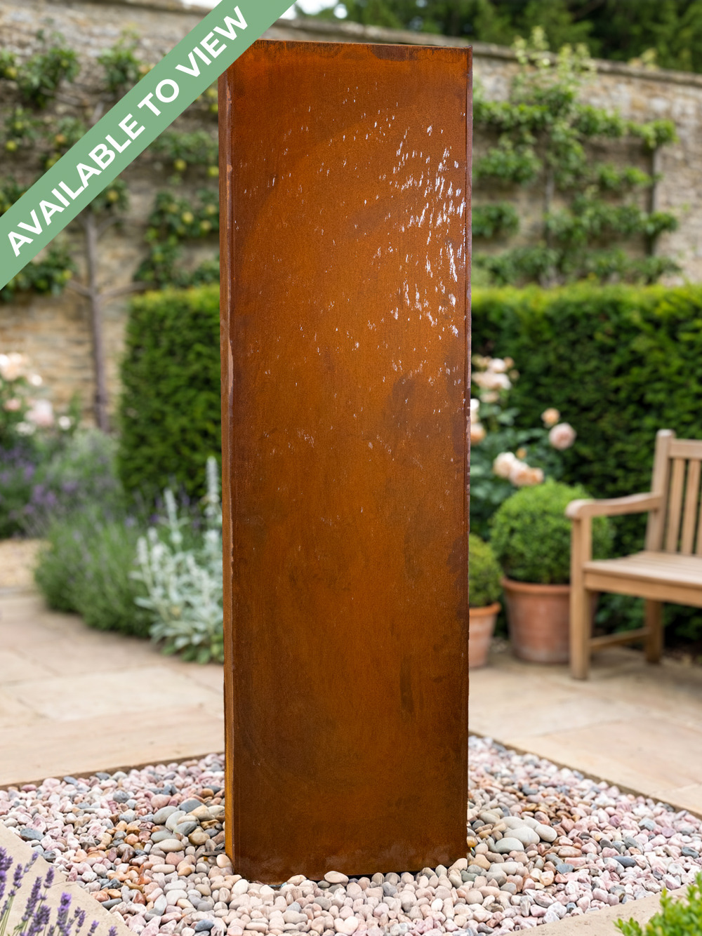 Staffora Corten Steel 1.8m Wall Water Feature