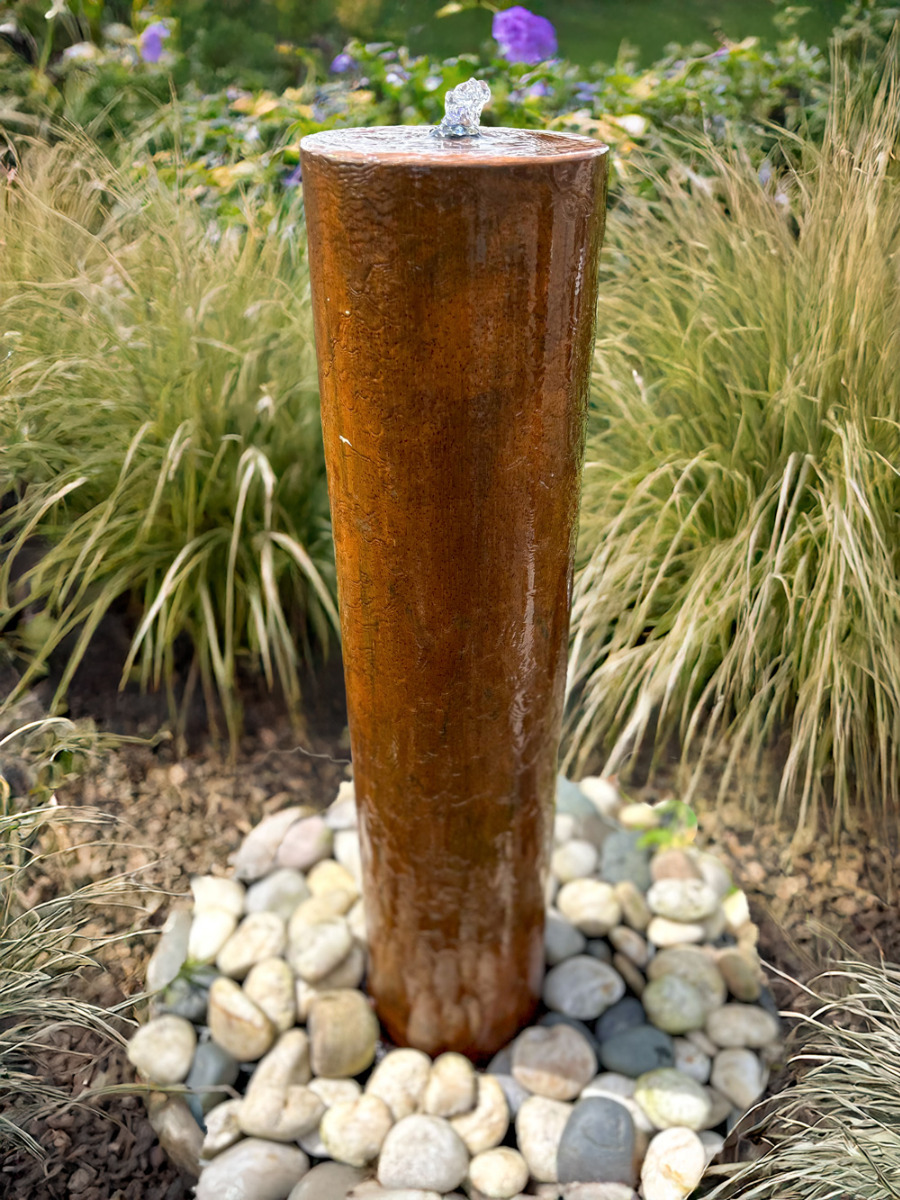 Caldera Corten Steel 90cm Column Water Feature