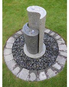 Solar Aqua Yin Yang Granite Water Feature Kit