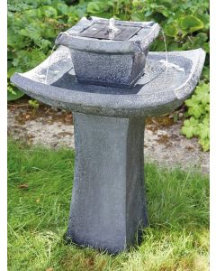 Solar Pagoda Bird Bath Water Feature