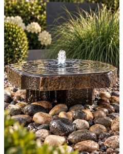 Miren Large Basalt Slab and Plinth Water Feature