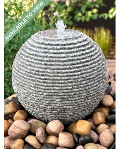 Monara Grey Granite 60cm Cascading Sphere Water Feature