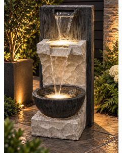 Two Fall Cascade Water Feature