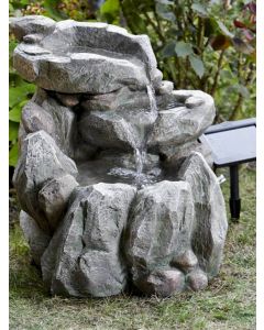 Solar Rock Fall Fountain