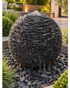 Monara Slate 50cm Cascading Sphere Water Feature