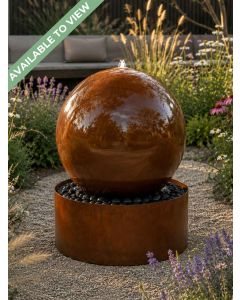 Solar Aterno Corten Steel 58cm and Base Water Feature