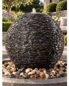Monara Slate 70cm Cascading Sphere Water Feature