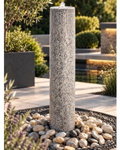 Caldera Grey Granite 90cm Column Water Feature