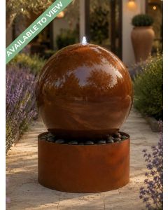 Aterno Corten Steel 58cm and Base Water Feature