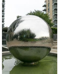 Aterno 400cm Polished Steel Sphere Water Feature
