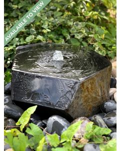 Miren Basalt Carved Crystal Water Feature