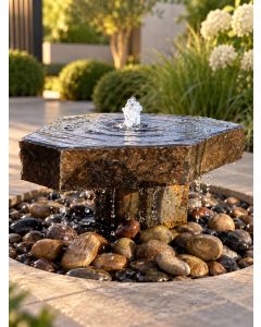 Miren Medium Basalt Slab and Plinth Water Feature