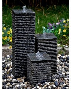 Buesento Black Limestone Columns Water Feature