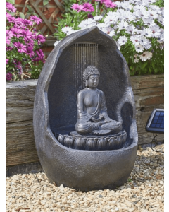 Solar Buddha Rain Effect Water Feature