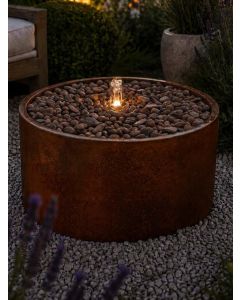 75cm Corten Steel Patio Water Fountain Kit