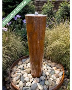 Caldera Corten Steel 70cm Column Water Feature