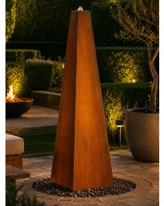 Tissino Corten Steel 1.5m Pyramid Water Feature