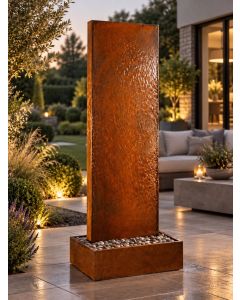 Staffora Corten Steel 2m Wall and Base Water Feature