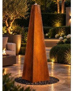 Tissino Corten Steel 1.5m Pyramid Water Feature
