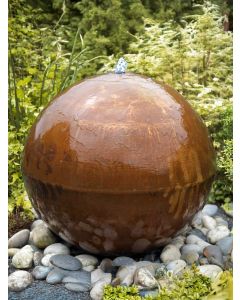 Aterno 40cm Corten Steel Sphere Water Feature