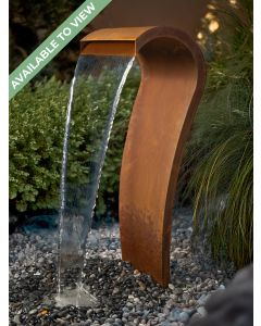 Crostolo Corten Steel Curved Water Feature