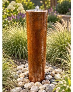 Caldera Corten Steel 70cm Column Water Feature