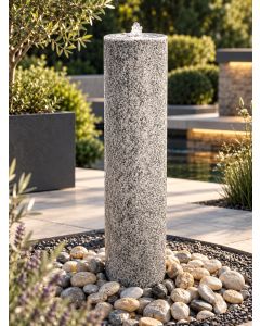 Caldera Grey Granite 70cm Column Water Feature