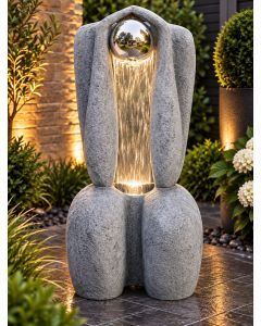 Granite Sitting Man Water Feature