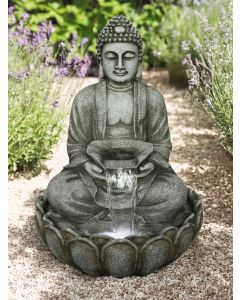 Grey/Black Sitting Buddha