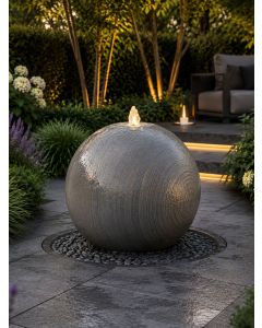 Eclipse Solar Black Sandstone 60cm Sphere Water Feature