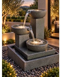 Trio Cascade Fountain (Grey)
