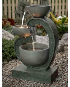 Heart Shaped Bowls Water Feature
