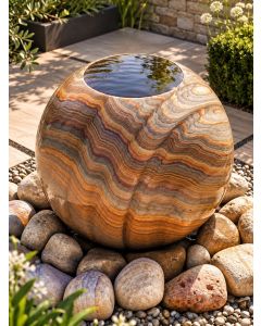 Lunari Solar Rainbow Sandstone 50cm Infinity Sphere Water Feature