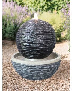 Erskine Slate Effect 30cm Sphere Water Feature