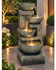 Large Granite Four Bowl Water Feature