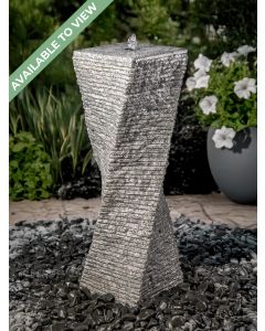 Malone Grey Granite 80cm Chiselled Twist Water Feature