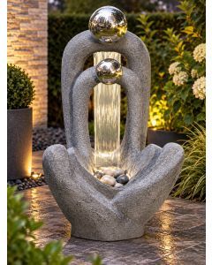 Meditating Couple Water Feature