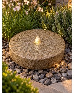 Solar Old Millstone Fountain 