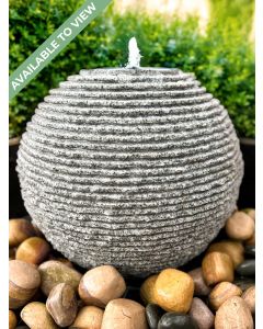 Monara Grey Granite 45cm Cascading Sphere Water Feature