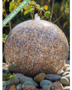Monara Pink Granite 60cm Polished Sphere Water Feature