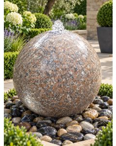 Monara Pink Granite 60cm Polished Sphere Water Feature