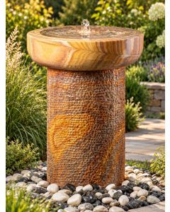 Rosara Rhyme Rainbow Sandstone Babbling Bowl On Column