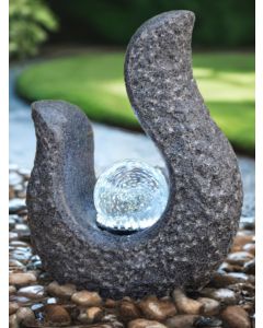 Mexico Granite Water Feature And Rotating Glass Ball Kit