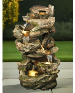 Large Six Fall Woodland Water Feature