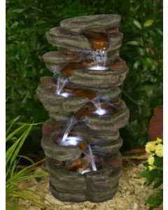 Solar Wellington Rock Falls Water Feature