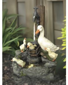 Solar Duck Family at Tap Water Feature